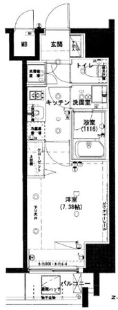 ハーモニーレジデンス錦糸町♯002の物件間取画像